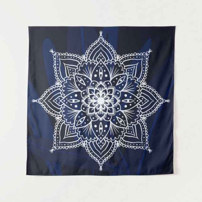 Tenture Magnifique Mandala sur le arrière - plan de la mar (Devant)