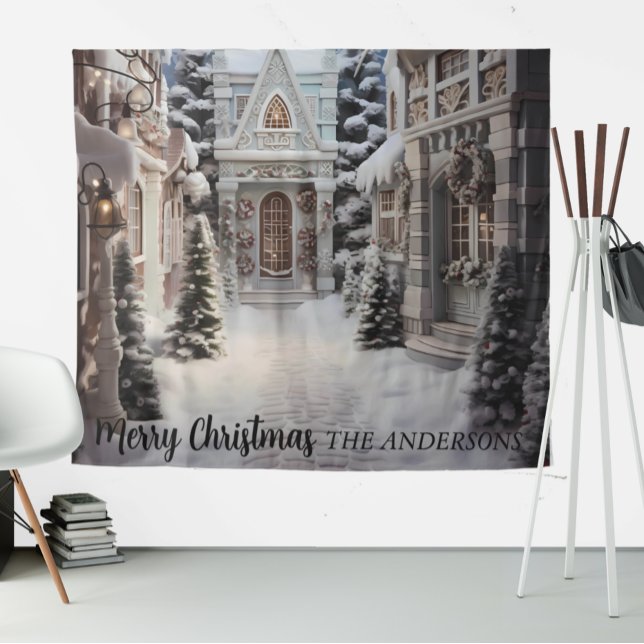 Tenture Maison de Noël Maison de vacances Contexte photo (Créateur téléchargé)