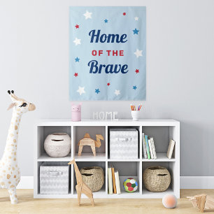 Tenture Maison des Étoiles Patriotiques Braves