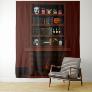 Tenture Maison Halloween Haunted Maison Bookaie Fire Place