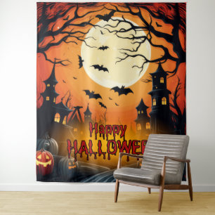 Tenture Maison Hantée éffrayante Halloween