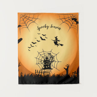 Tenture Maison Hantée Saison Époquable Halloween Fond de R