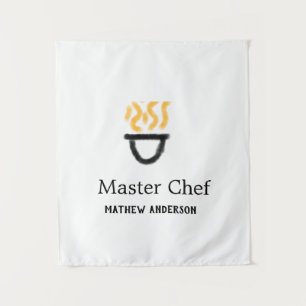Tenture Maître chef ajouter nom poêle noir feu fumée co