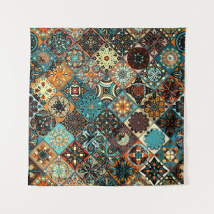 Tenture Mandala à fleurs ethniques sans couture motif. M c