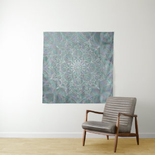 Tenture Mandala Bohème Chic à reflets irisés