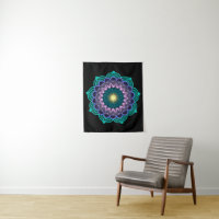 Mandala Coloré sur Fond Noir Petit