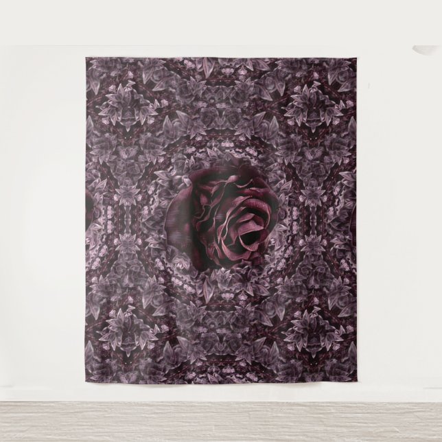 Tenture Mandala de rose  (Devant)