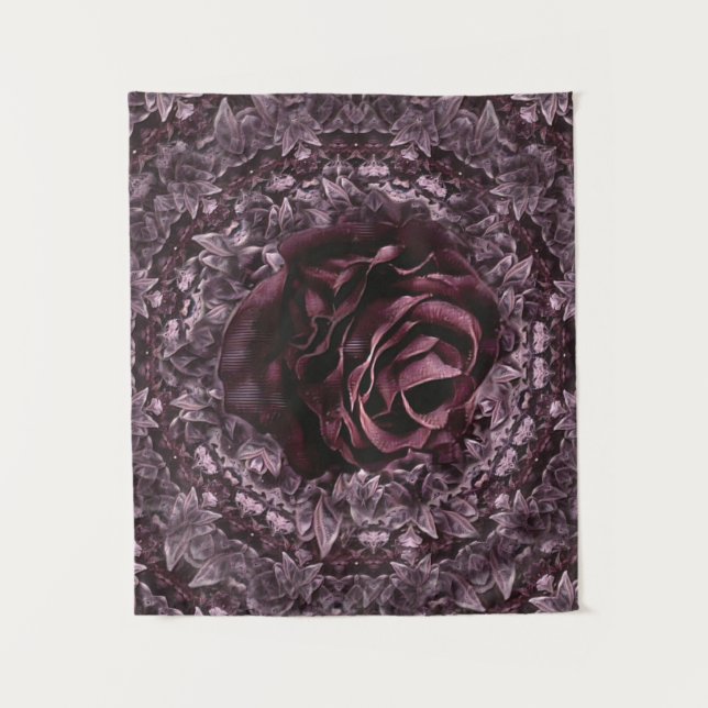 Tenture Mandala de rose  (Devant)