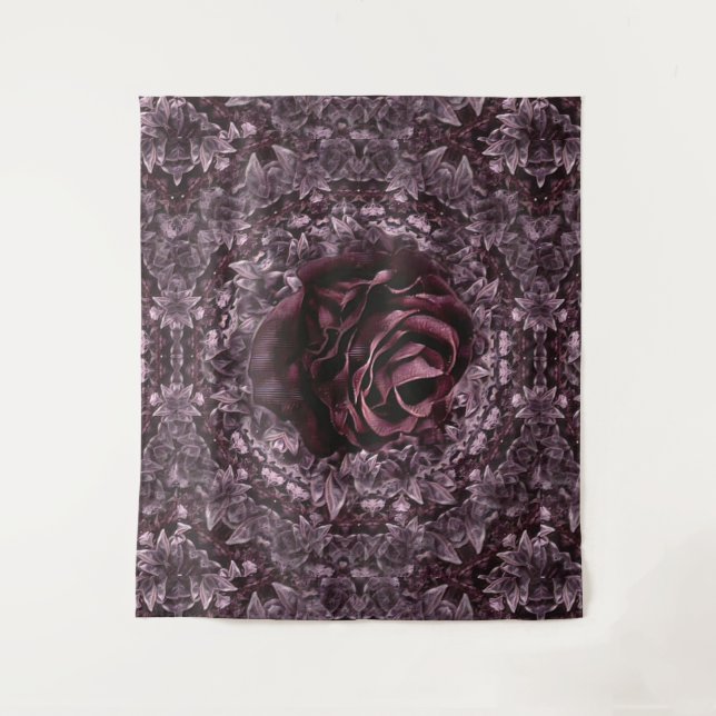 Tenture Mandala de rose  (Devant)