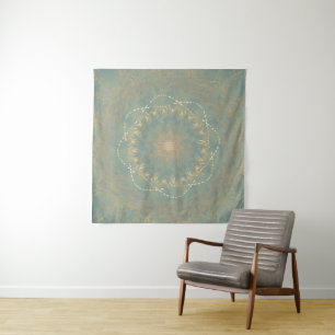 Tenture Mandala Earth Bloom – Art géométrique texturé