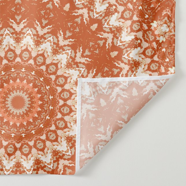 Tenture Mandala orange. (Détail)