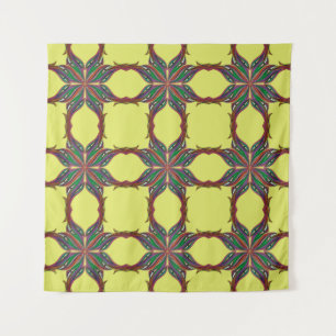 Tenture Mandala psychédélique moderne