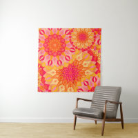 Mandala Superposé Orange Rose Jaune