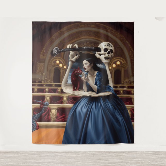 Tenture Manifeste intention Occult Dark Witchy AI Art (Devant)