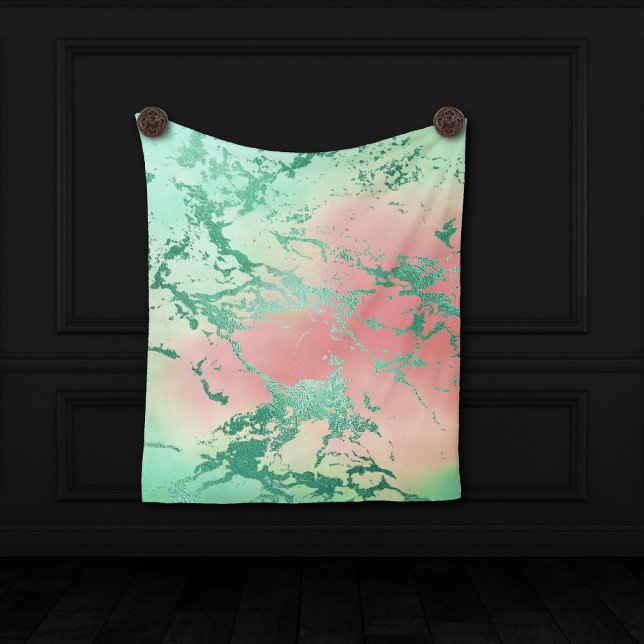 Tenture Marbre cool | Beau fond vert de corail Ombre (Créateur téléchargé)