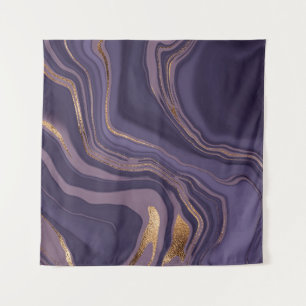 Tenture marbre violet Abstrait avec or