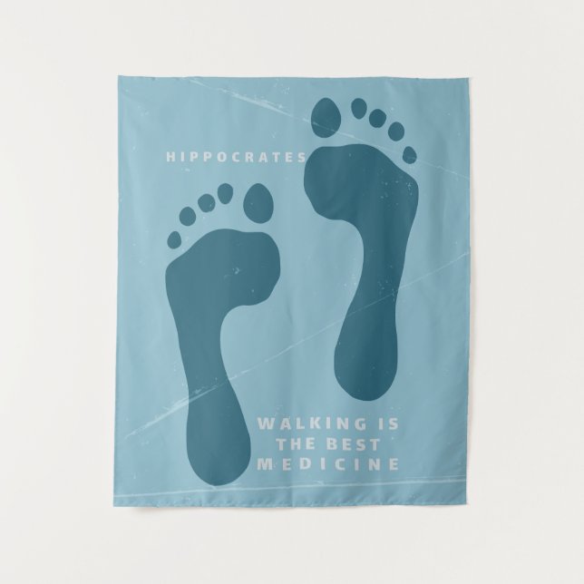 Tenture Marcher est le meilleur médicament Hippocrate cita (Devant)