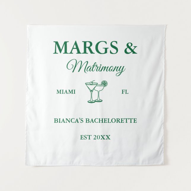 Tenture Marges et Matrimony Beach Bachelorette party (Devant)