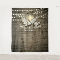 Mariage à cordes de Lanterne Magnolia en bois rust