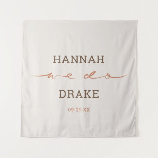 Tenture Mariage à la Main Écriture We Do Script