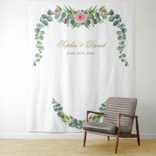 Tenture Mariage avec Fleur d'Eucalyptus Luxuriante et Exot