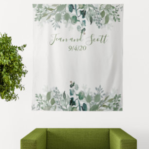 Tenture Mariage botanique Feuilles Moderne verdure Cascade