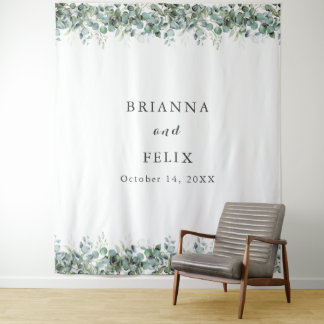 Tenture Mariage Botanique Rustique au Eucalyptus