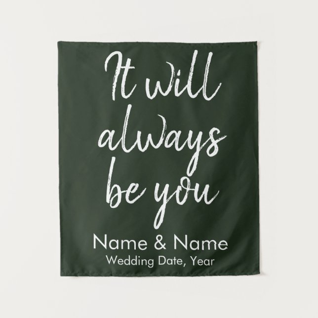 Tenture Mariage campagnard Contexte de la cérémonie Hunter (Devant)