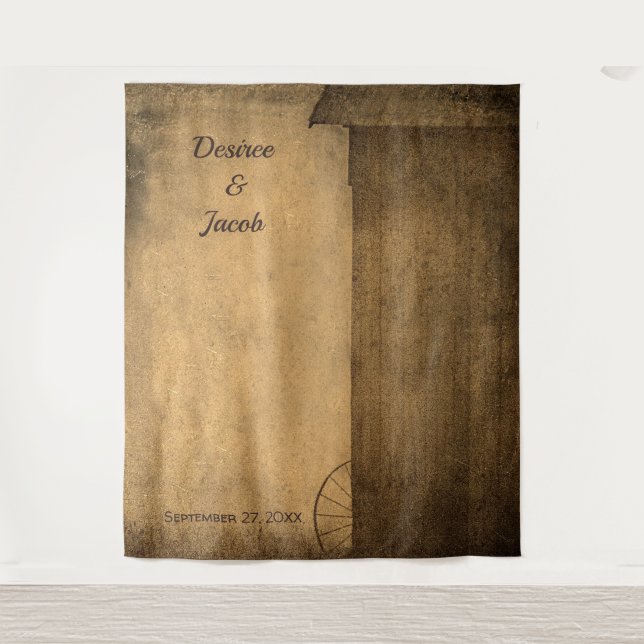 Tenture Mariage de grange de campagne rustique occidental  (Devant)