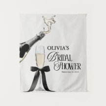 Mariage élégant Champagne Noir et Blanc Bridal Sho