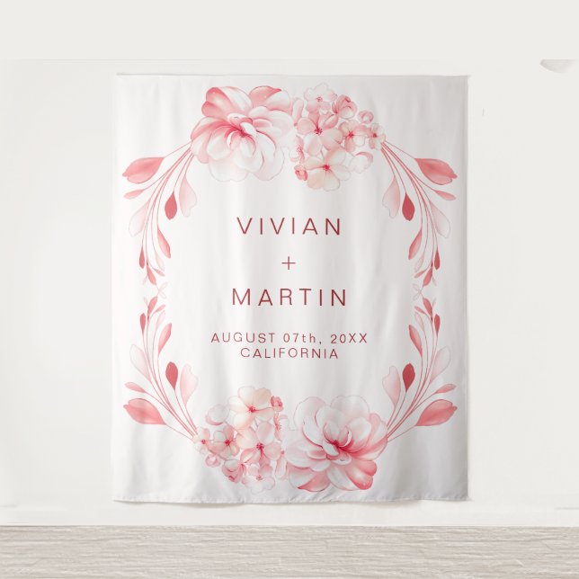 Tenture Mariage Élégant Sans Défaut Fleur de Cerisier (Devant)