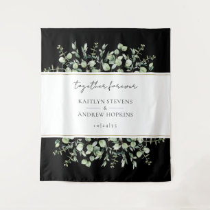 Tenture Mariage Eucalyptus Noir Ensemble Pour Toujours