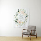 Mariage floral vert pêche pour la douche de la mar