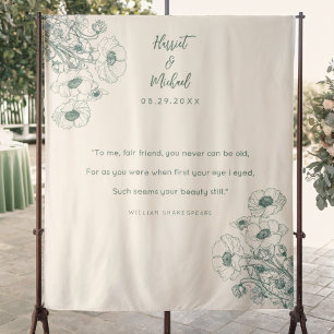 Tenture Mariage minimaliste moderne arrière-plan Citation 