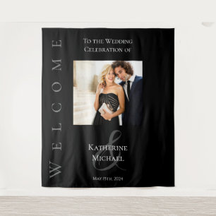 Tenture Mariage photo noir et blanc moderne-