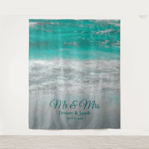 Tenture Mariage sur la plage turquoise Toile de fond de l'