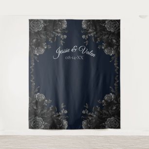 Tenture Marine bleu gris gris gothique Mariage photo fond
