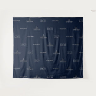 Tenture Marine Blue Trois Logo Horizontal Entreprise Conte