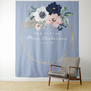 Tenture Marine Fleurit Futur Mme Fête des mariées Contexte