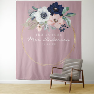 Tenture Marine Fleurit Futur Mme Fête des mariées Contexte