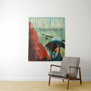Tenture Mars Olympus Mons Système solaire Volcano le plus 