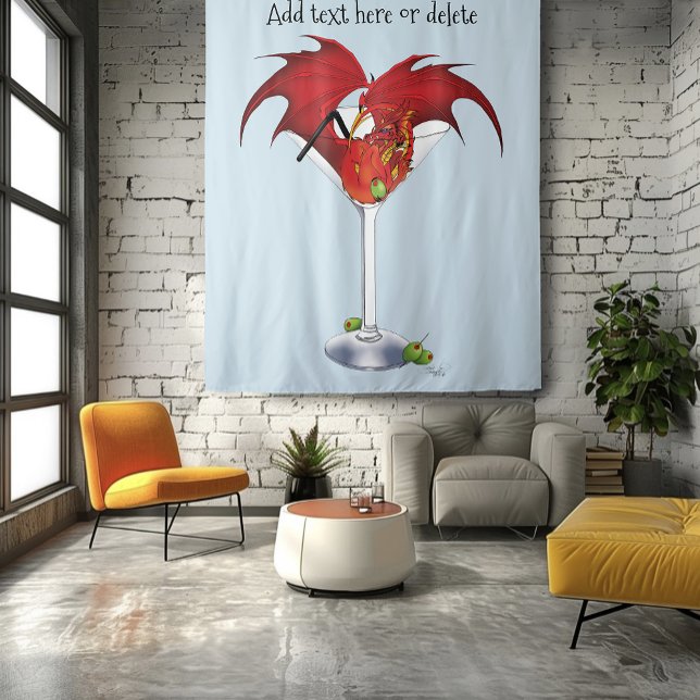 Tenture Martini Imaginaire Red Dragon (Créateur téléchargé)