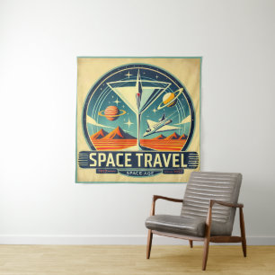 Tenture Martini Space Travel 1957 Logo Nouveaux Mondes