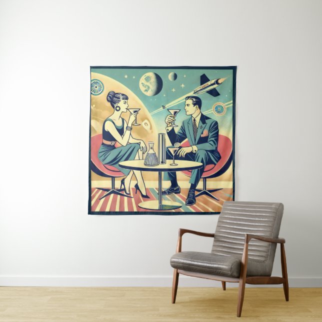 Tenture Martini Space Travel Affiches de l'équipage de con (En situation)