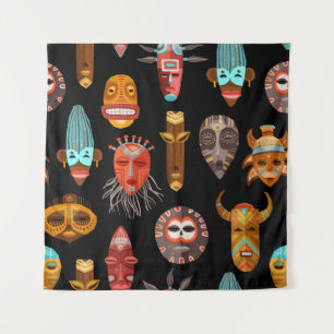 Tenture Masques tribaux africains