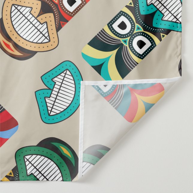 Tenture Masques tribaux ethniques (Détail)