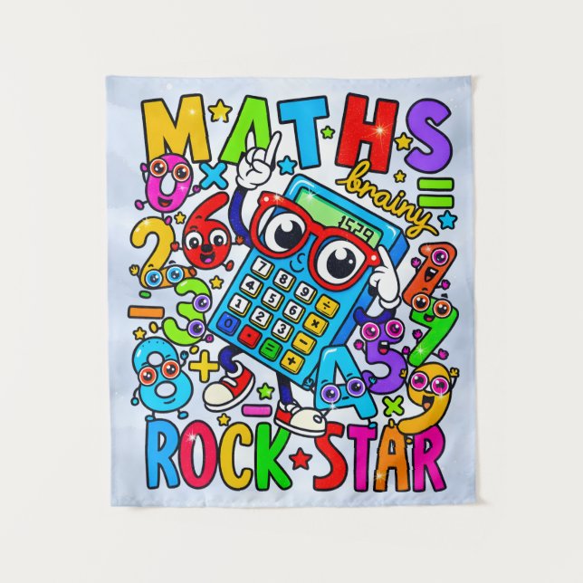 Tenture Maths Rockstar Banner for Number Day Schools (Devant)