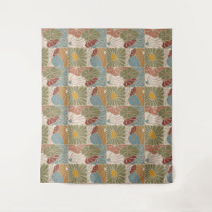 Tenture Matisse Groovy floral  Art Nouveau 1970s Boho 