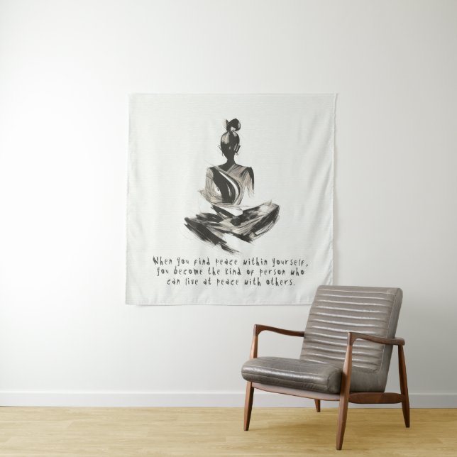 Tenture Méditation de l'instructeur de Yoga Pose Pose Brus (En situation)