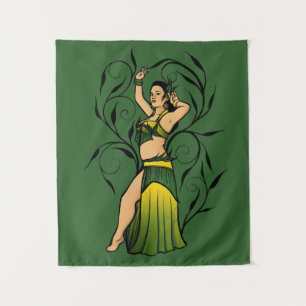 Tenture Megan Green Belly Dancer